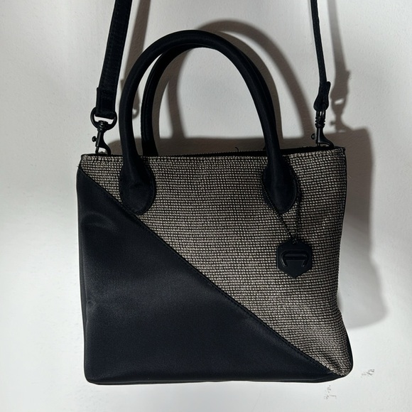 Etienne Aigner Black and Tan Crossbody Handbag - Picture 1 of 10